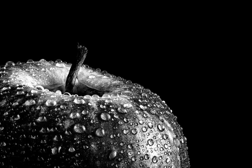 Crisp Apple Water Drops by Chris Coenders — canvas wall art