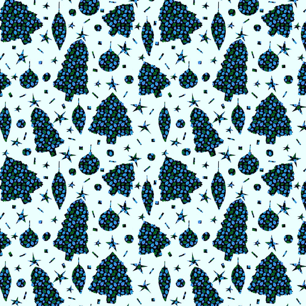 Festive Holiday Pattern by Michele Channell — canvas wall art
