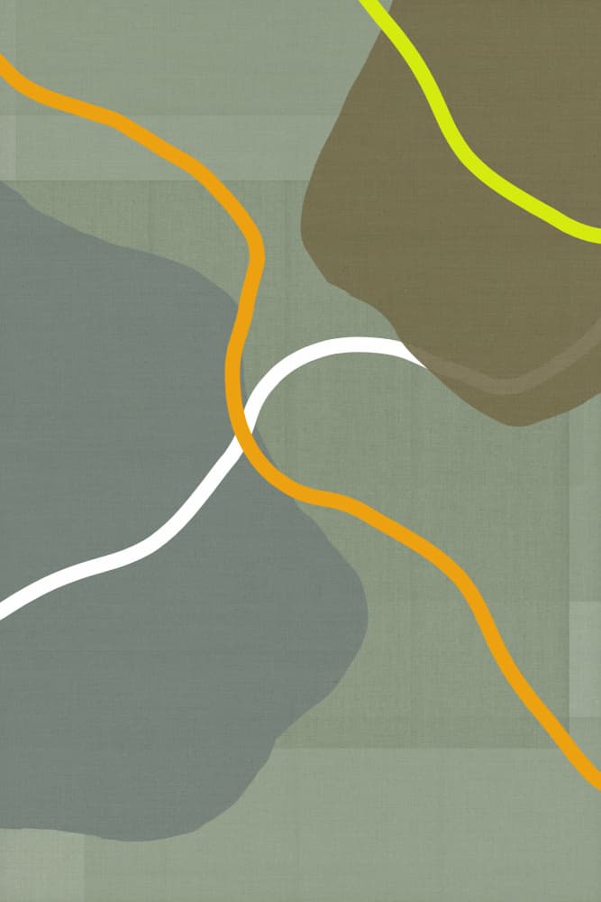 Flowing Muted Abstraction by cartissi — canvas wall art