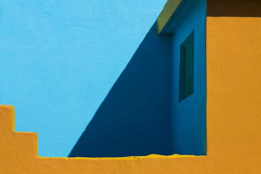 Sunny Geometric Walls by Xavier A — canvas wall art