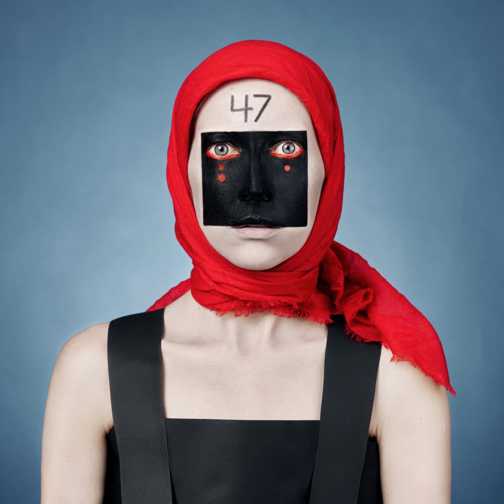 Red Scarf Number 47 by Photographer — canvas wall art