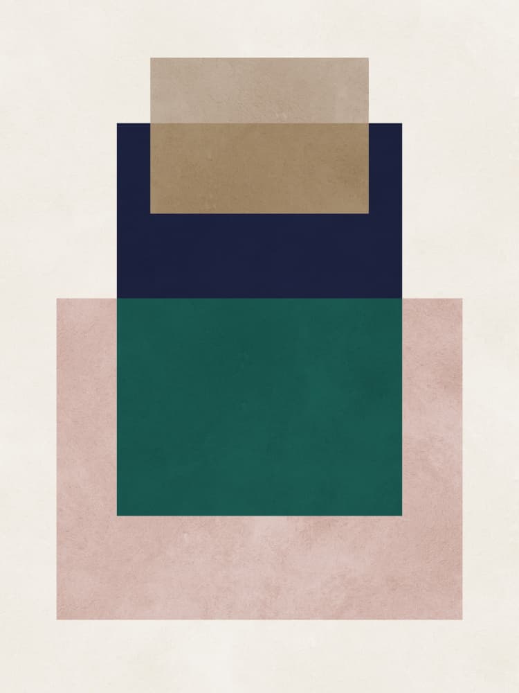 Earthy Geometric Layers by Vitor Costa — canvas wall art