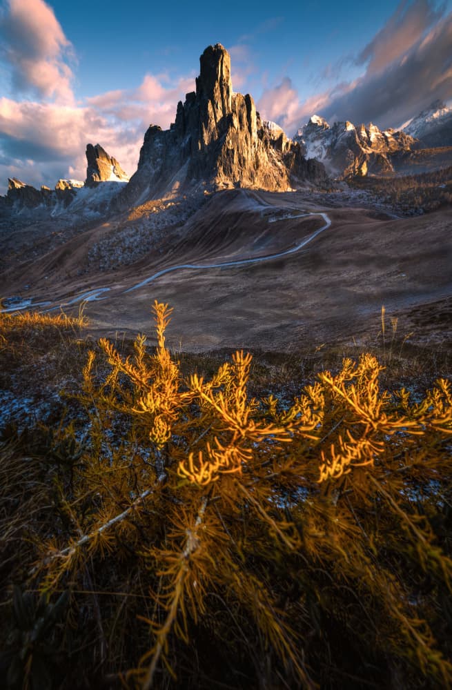 Majestic Golden Peaks by Li Ying — canvas wall art