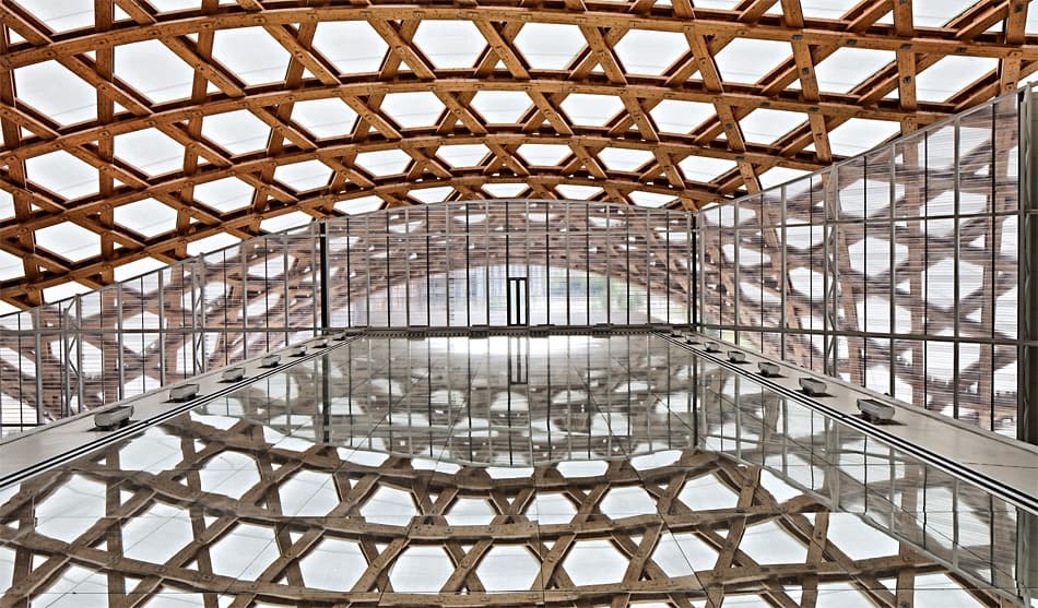 Geometric Ceiling Reflection by Martin Fleckenstein — canvas wall art