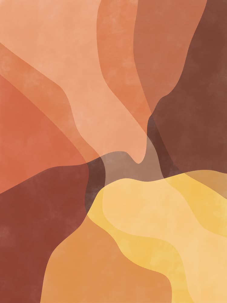 Layered Organic Shapes by Elena Ristova — canvas wall art