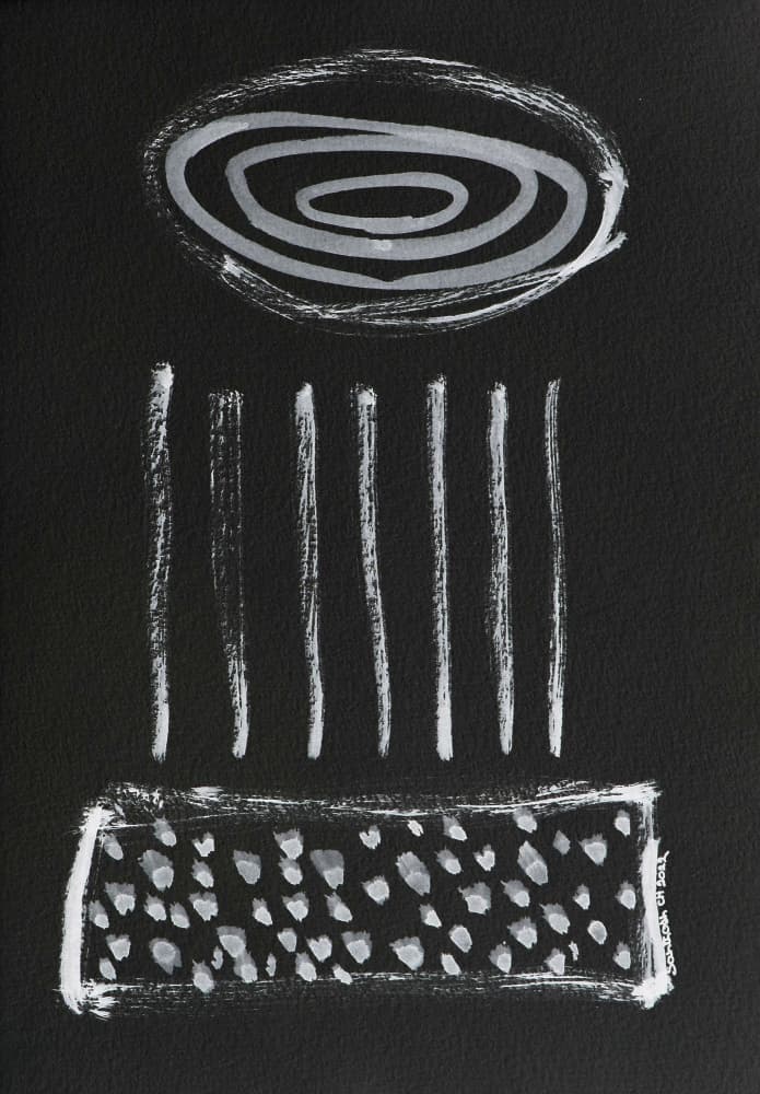 Monochrome Abstract Shapes by Santhosh ch — canvas wall art