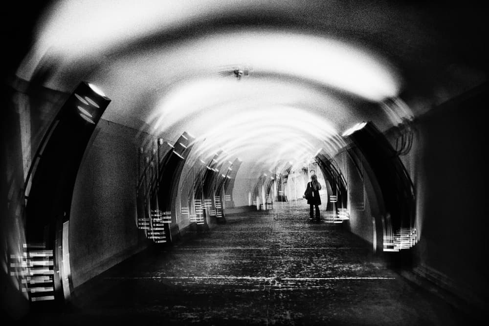 Urban Tunnel Solitude by Damijan Sedevcic — canvas wall art