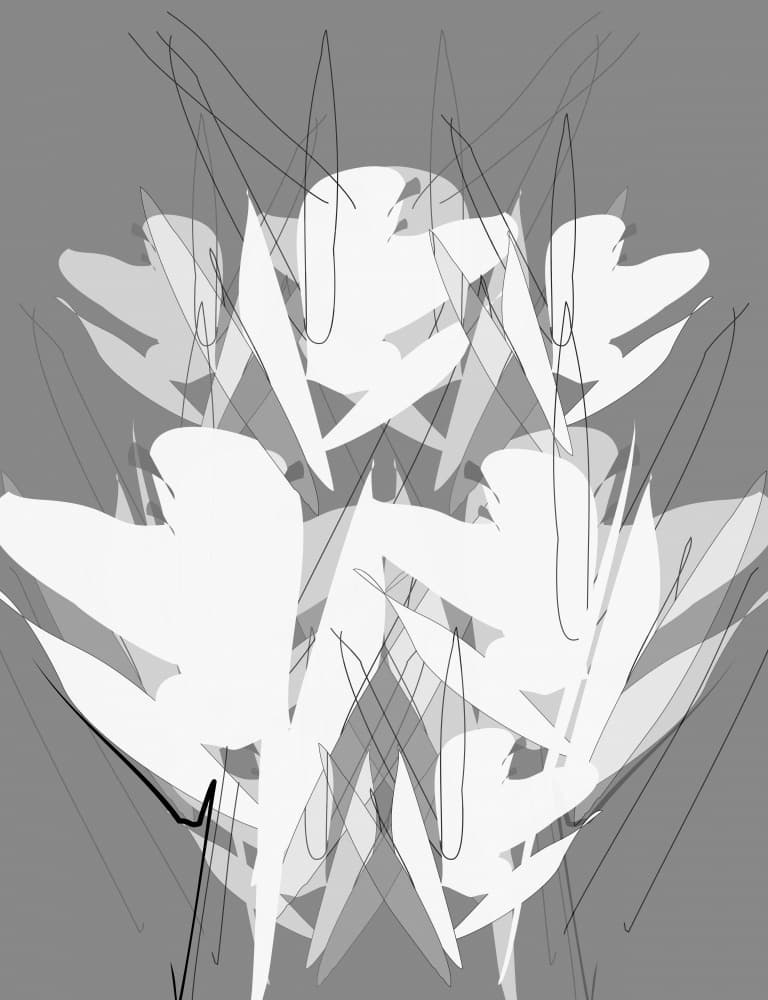 Dynamic Monochrome Shapes by Nilesh Kulkarni — canvas wall art