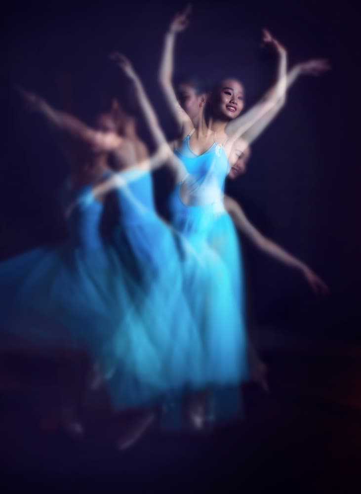 Ethereal Blue Ballet Dancer by Nguyen Tan Tuan — canvas wall art