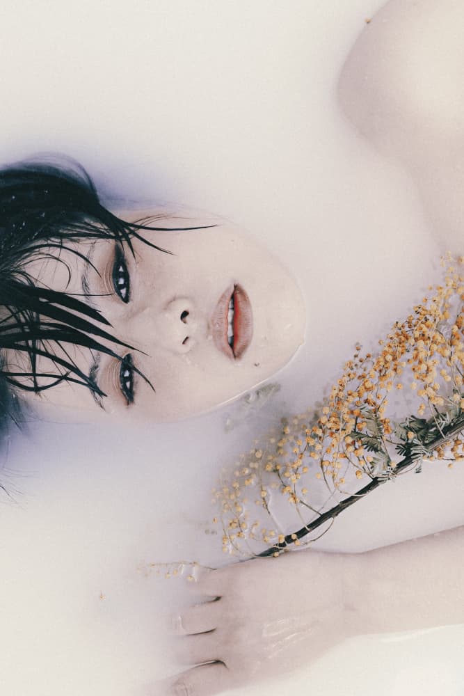 Dreamy Milk Bath Portrait by Kurosaki Sangan — canvas wall art
