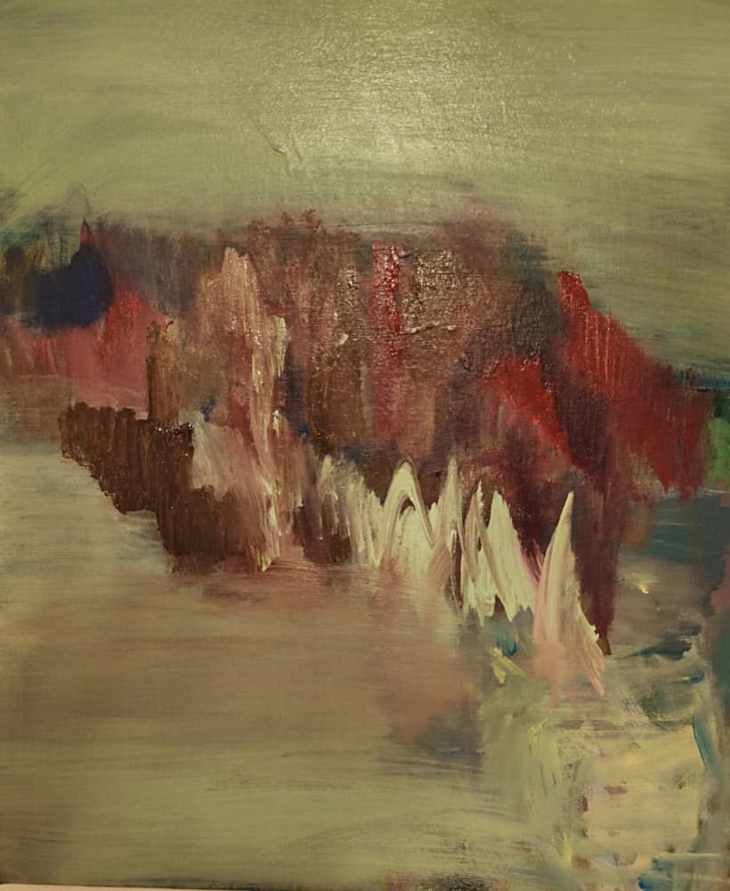 Abstract Mountain Landscape by Joackim Schou Dahle — canvas wall art