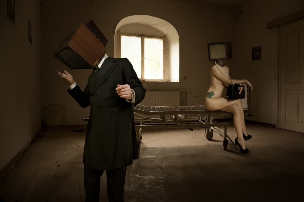 Surreal TV Heads by Christine von Diepenbroek — canvas wall art