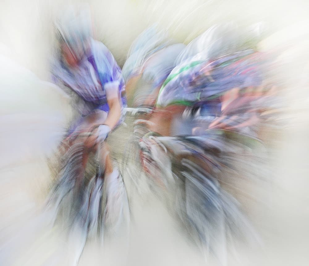 Motion Blur Cyclists by Lou Urlings — canvas wall art