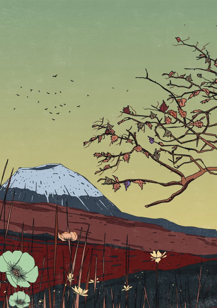 Autumn Mountain Landscape by Nicholas — canvas wall art