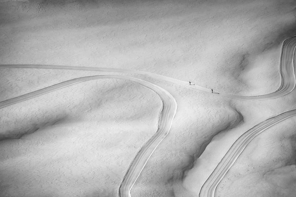 Winter Tracks Journey by Peter Svoboda MQEP — canvas wall art