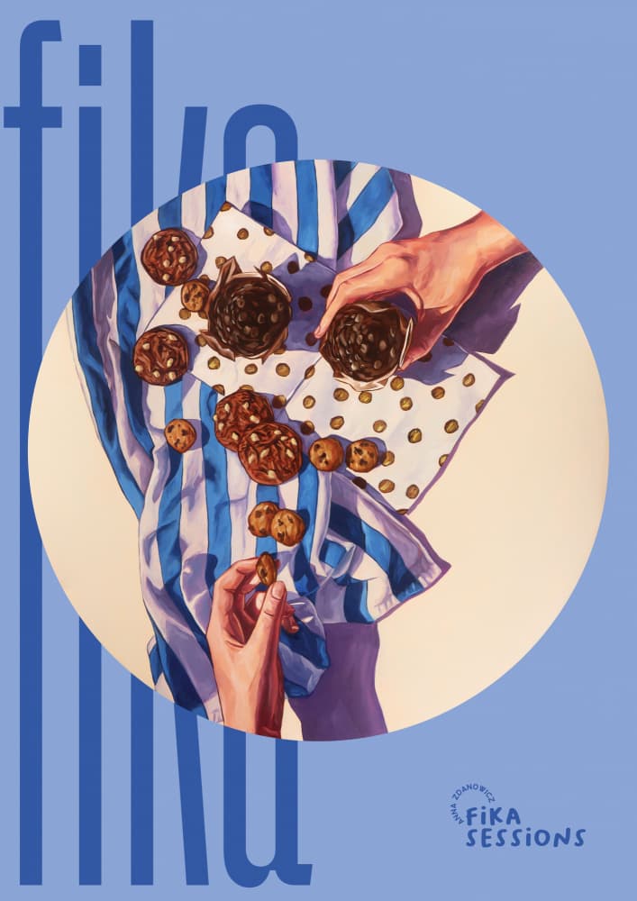 Fika Coffee Cookies by Anna Zdanowicz — canvas wall art