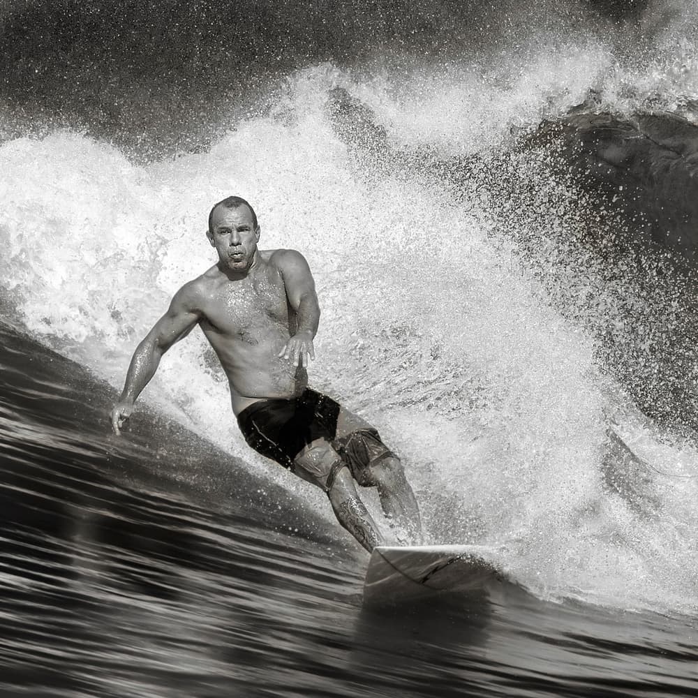 Powerful Wave Surfing by Handi Nugraha — canvas wall art