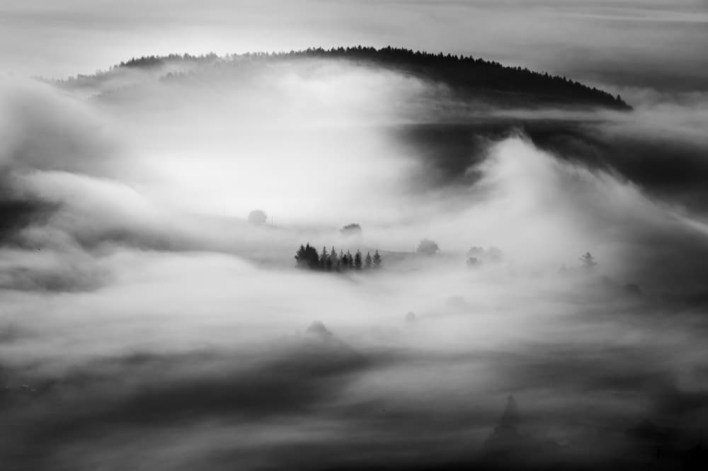 Ethereal Foggy Landscape by Rado Gadoczi — canvas wall art