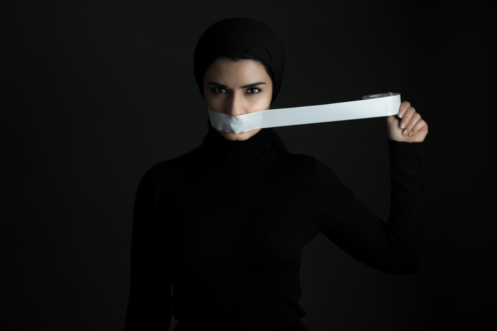 Silenced Woman by Hooman Sedaghi — canvas wall art