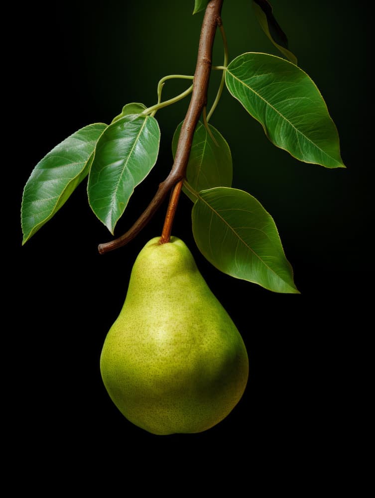 Hanging Green Pear by Bilge Paksoylu — canvas wall art