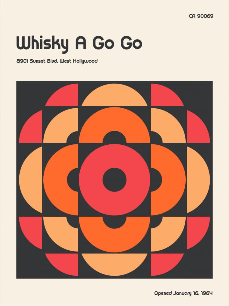 Whisky A Go Go Mod Design by Retrodrome — canvas wall art