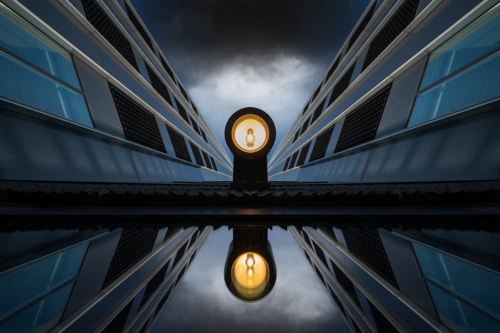 Architectural Light Symmetry by Marc van Oostrum — canvas wall art