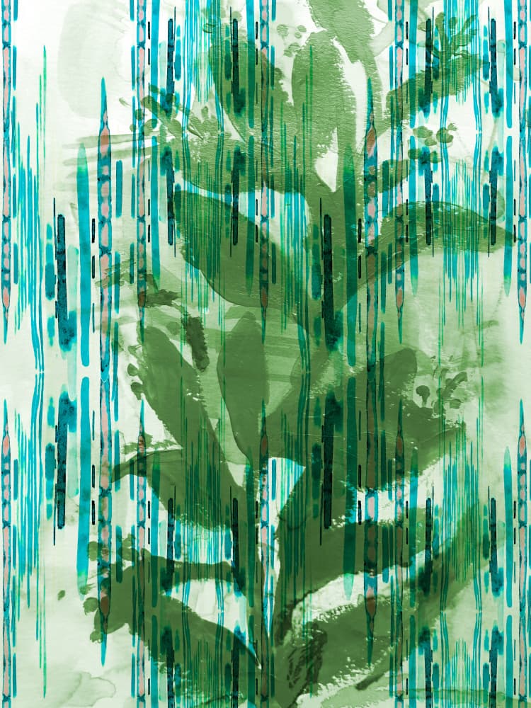 Green Watercolor Foliage by Gemma Bardot — canvas wall art