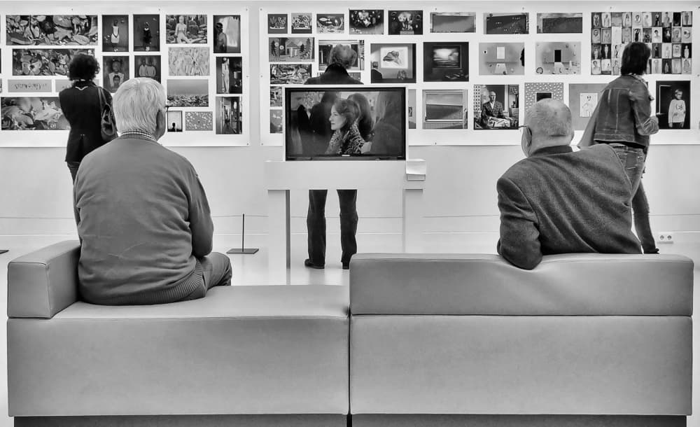 Museum Goers Observing by Henk van Maastricht — canvas wall art