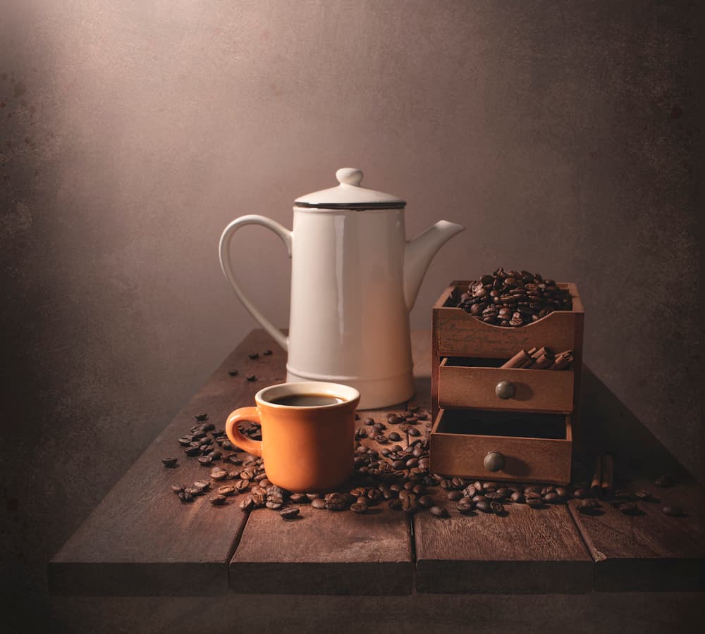 Vintage Coffee Still Life by Margareth Perfoncio — canvas wall art