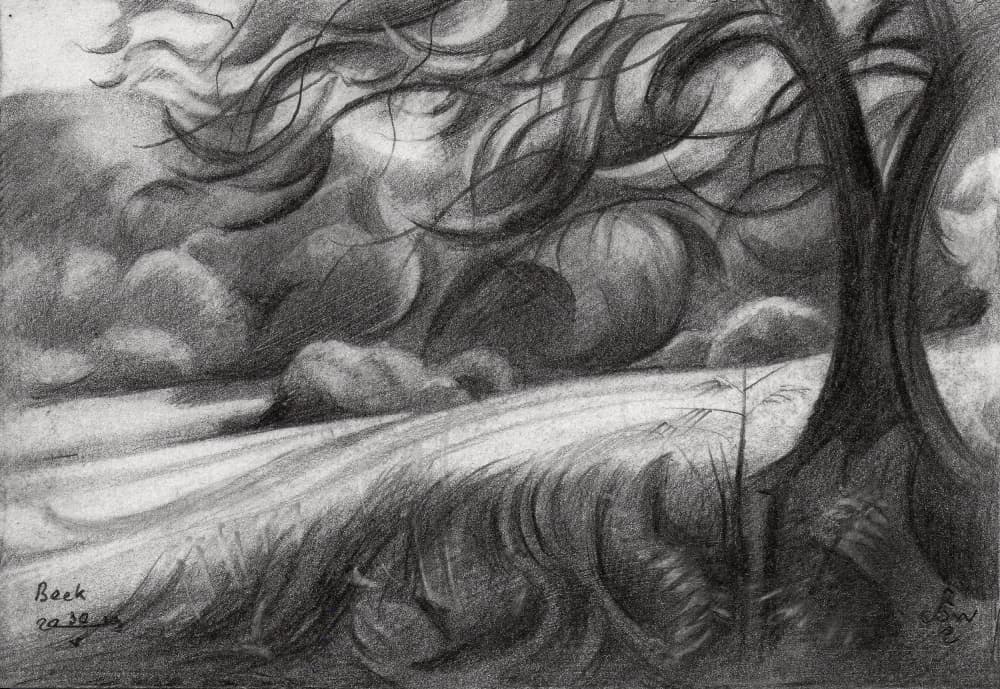 Winding Tree Path by Corné Akkers — canvas wall art