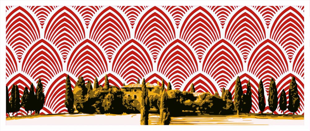 Art Deco Tuscan Landscape by andrea de ranieri — canvas wall art