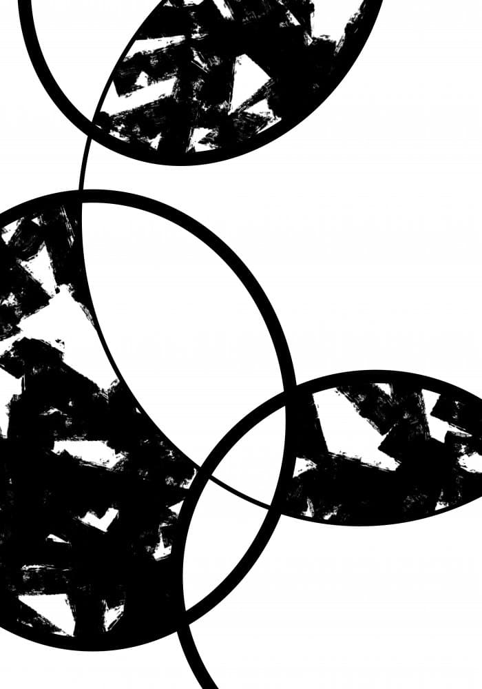 Bold Intersecting Circles by Pictufy Studio II — canvas wall art