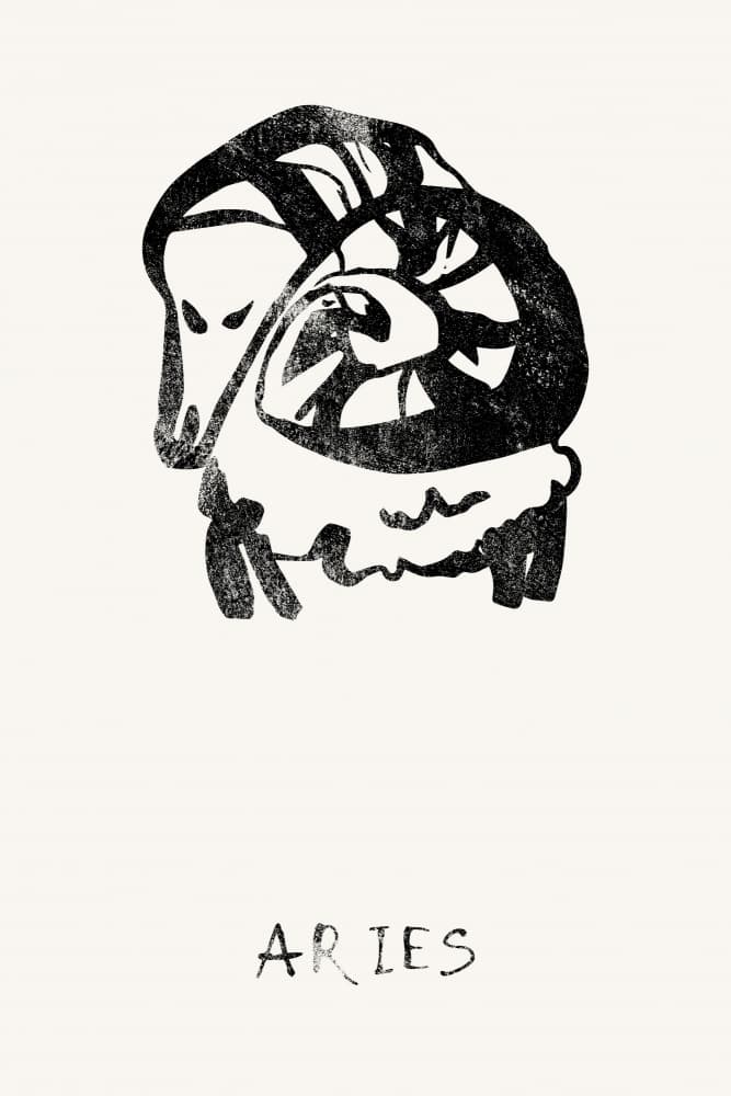 Bold Aries Ram by Treechild — canvas wall art