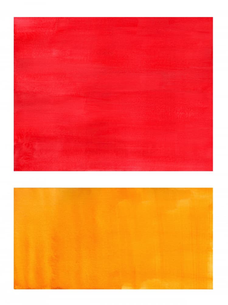 Warm Abstract Color Blocks by Ejaaz Haniff — canvas wall art