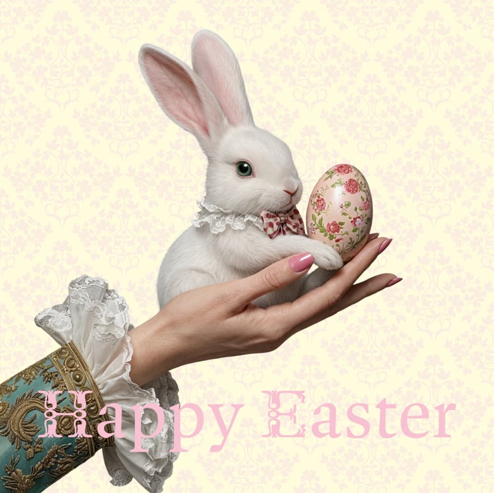 Elegant Easter Bunny by Sue Skellern — canvas wall art