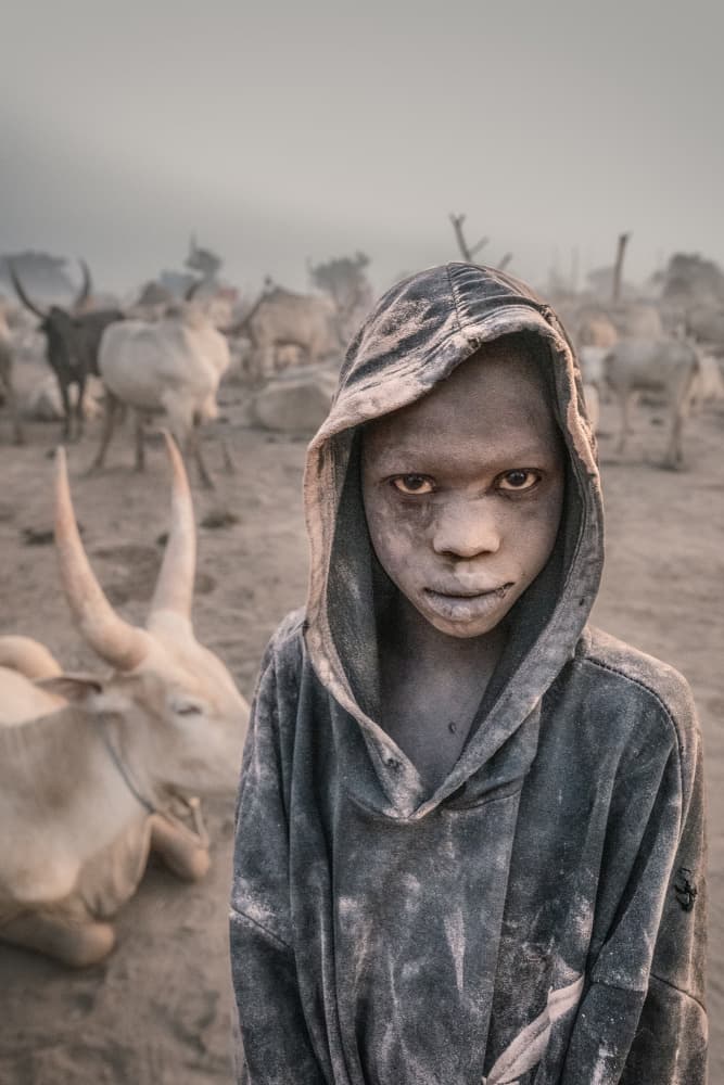 African Boy's Gaze by Trevor Cole — canvas wall art