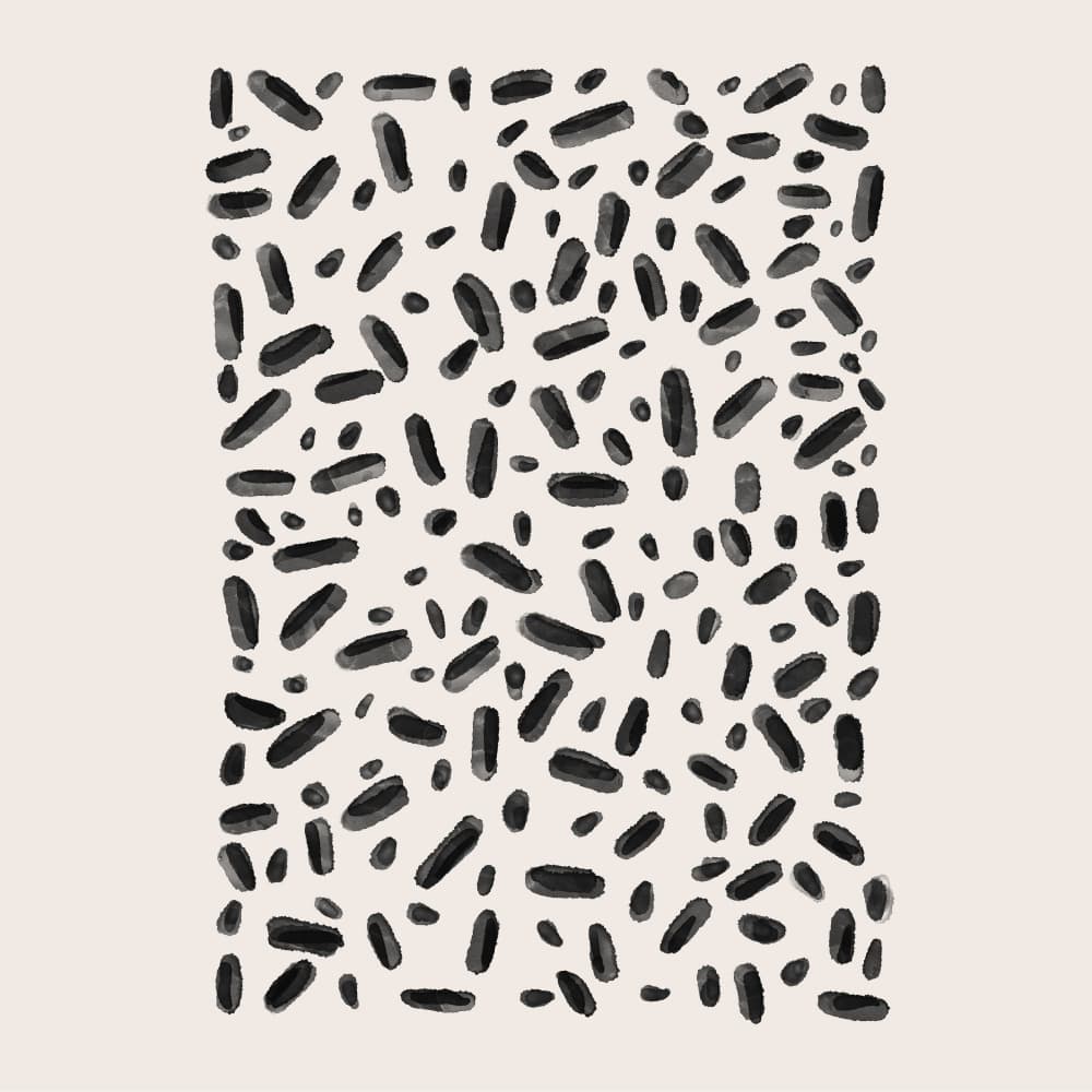 Monochrome Sprinkles by Emel Tunaboylu — canvas wall art