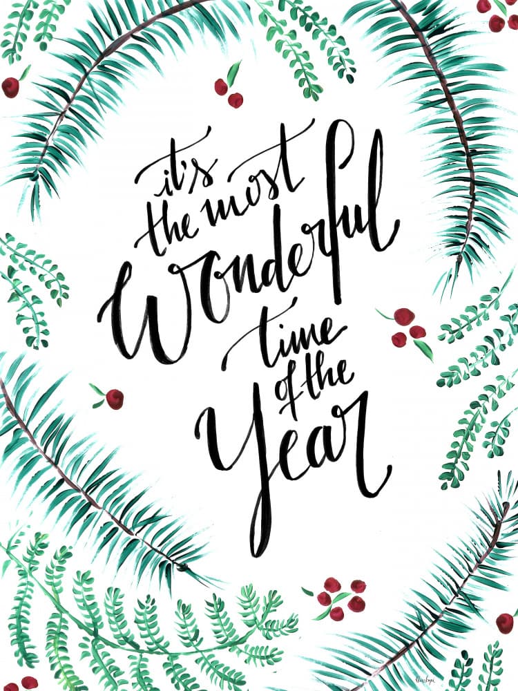 Wonderful Christmas Quote by Rosana Laiz Blursbyai — canvas wall art