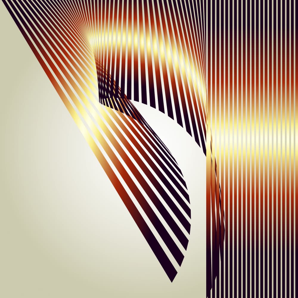 Dynamic Gold Stripes by Angelo Cerantola — canvas wall art