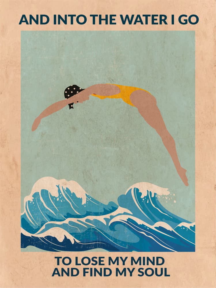 Diving For Mind And Soul by WallChart Art Studio — canvas wall art