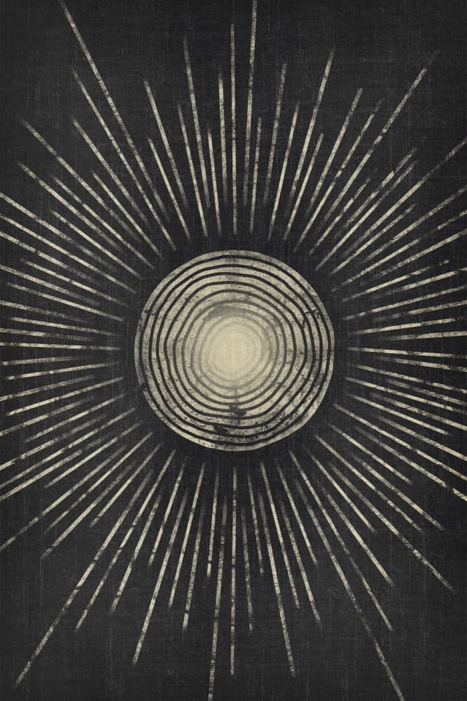 Vintage Sunburst Rays by Ema Paraschiv — canvas wall art
