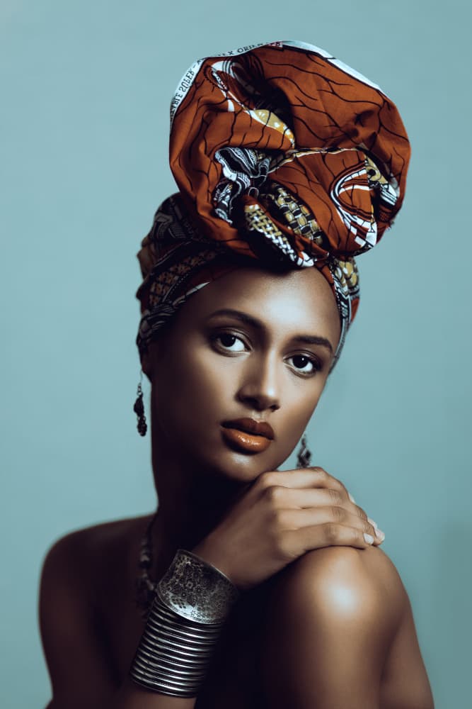 Elegant Turban Woman by Hardik Pandya — canvas wall art