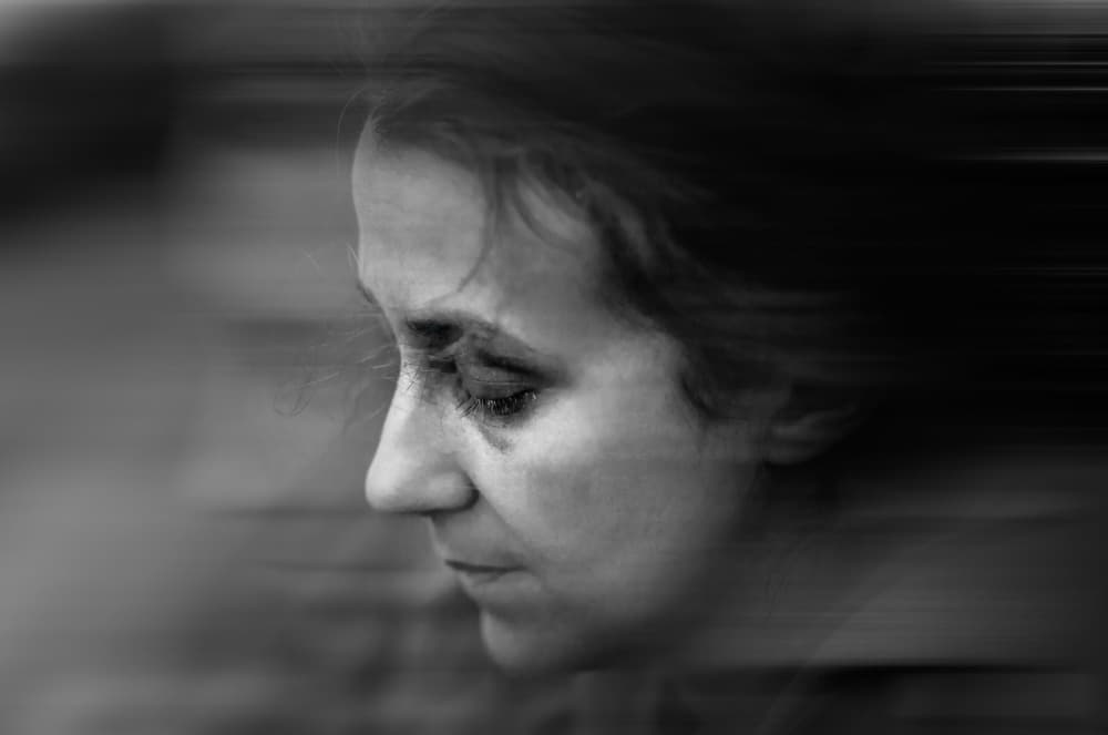 Monochrome Woman's Thoughts by Steve Hermann — canvas wall art