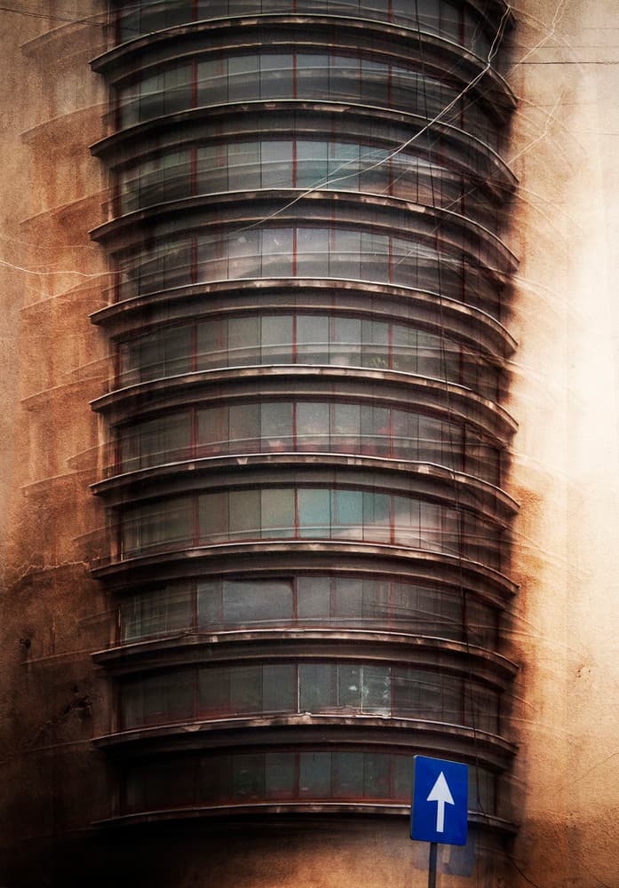 Curved Urban Up by Udrea Dan — canvas wall art
