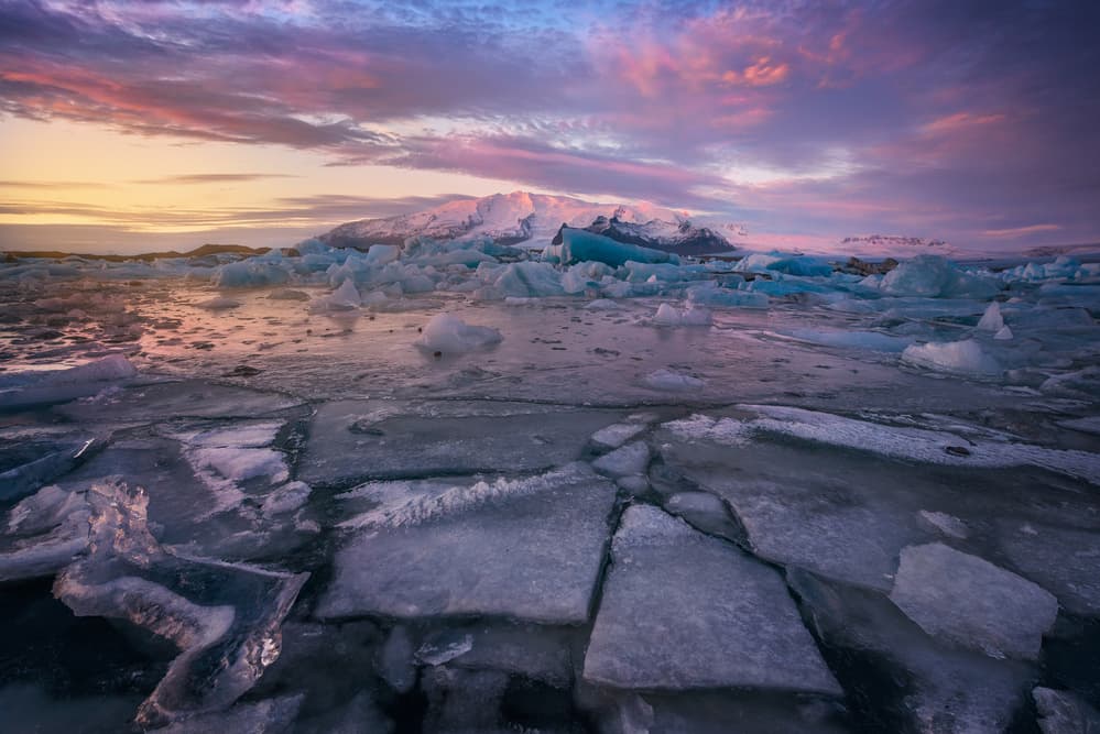Colorful Glacial Lagoon by David Martin Castan — canvas wall art