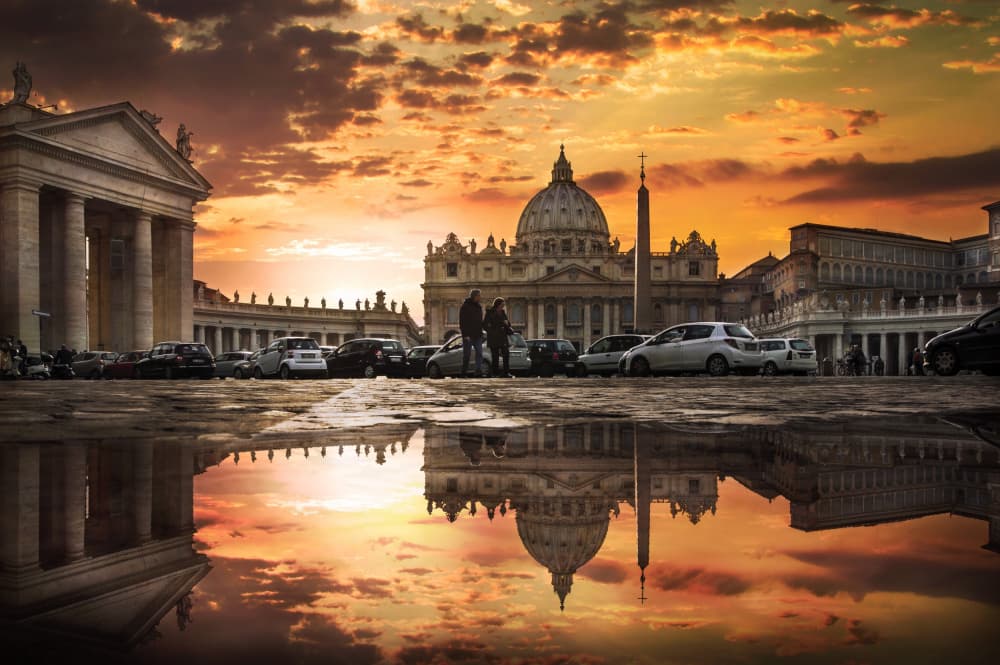 Vatican City Sunset Reflection by Nicodemo Quaglia — canvas wall art