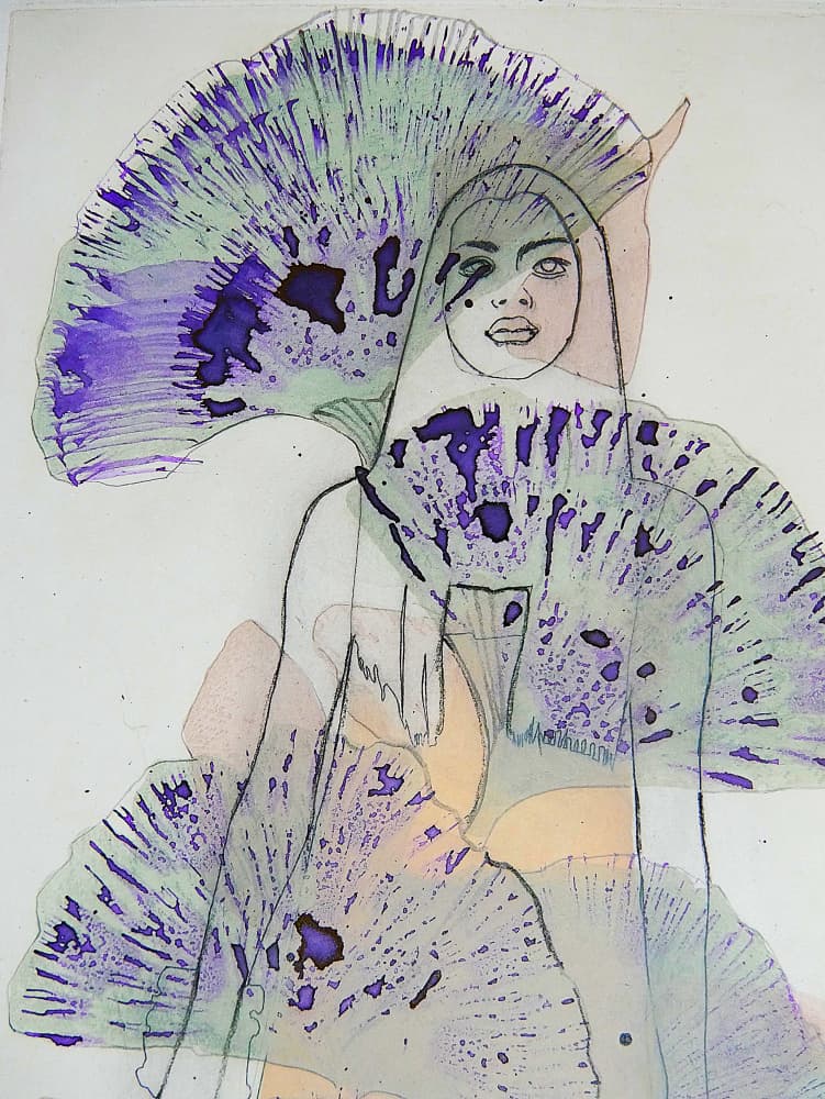 Ethereal Purple Portrait by Doris Schmitz — canvas wall art