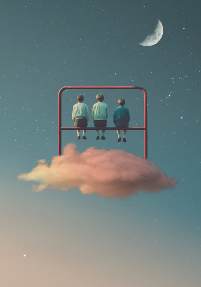 Dreamers Under The Moon by Daniel Donocik — canvas wall art