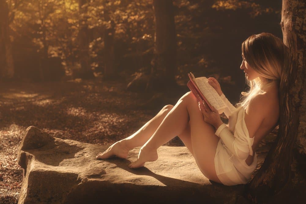 Golden Hour Reading by Paolo Lazzarotti — canvas wall art