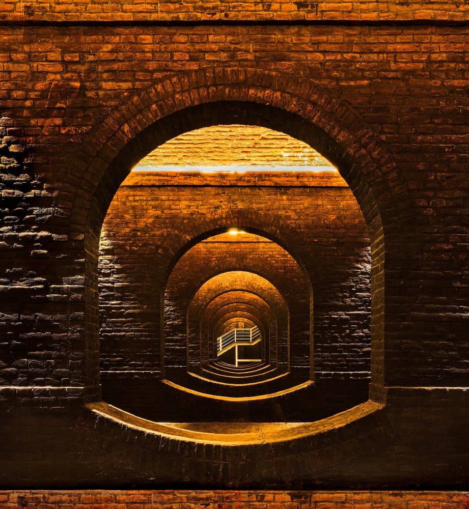 Golden Arches Perspective by Milan Uhrin AFIAP AZSF — canvas wall art